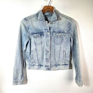 Womem's GAP 1969 Blue Cotton Denim Button Up Jacket Size XS